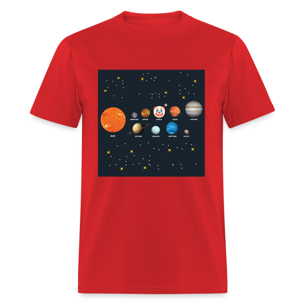 Clown World Solar System Classic Men's T-Shirt - red