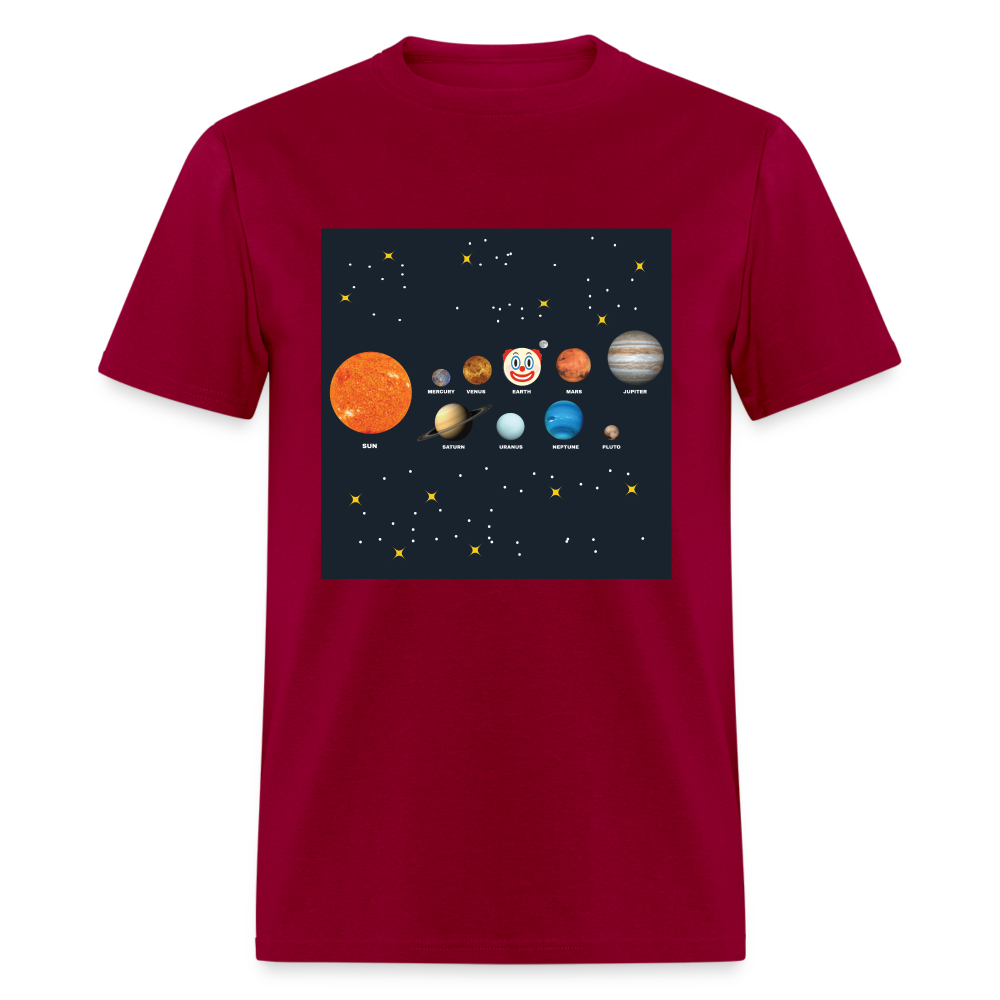 Clown World Solar System Classic Men's T-Shirt - dark red