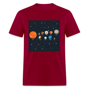 Clown World Solar System Classic Men's T-Shirt - dark red