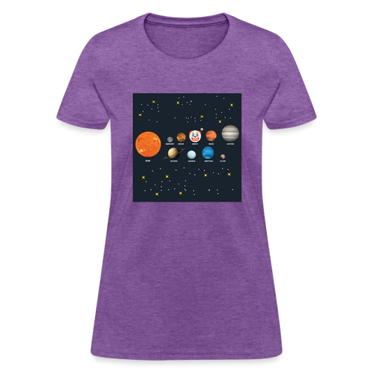 Clown World Solar System Women's T-Shirt - purple heather