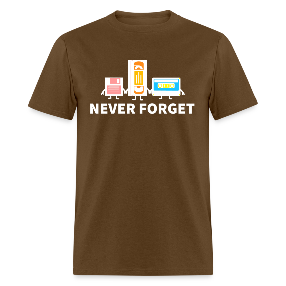 Never Forget Retro Classic T-Shirt - brown