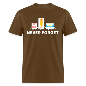 Never Forget Retro Classic T-Shirt - brown