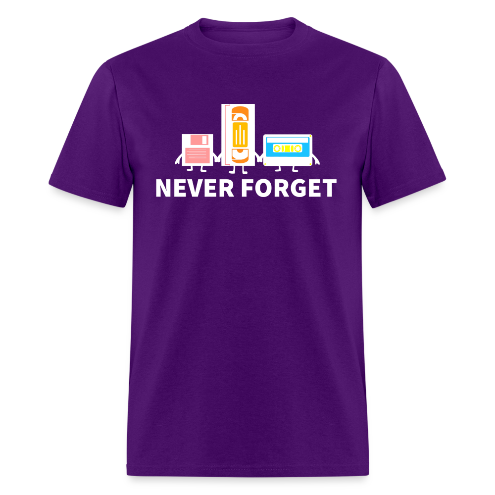 Never Forget Retro Classic T-Shirt - purple