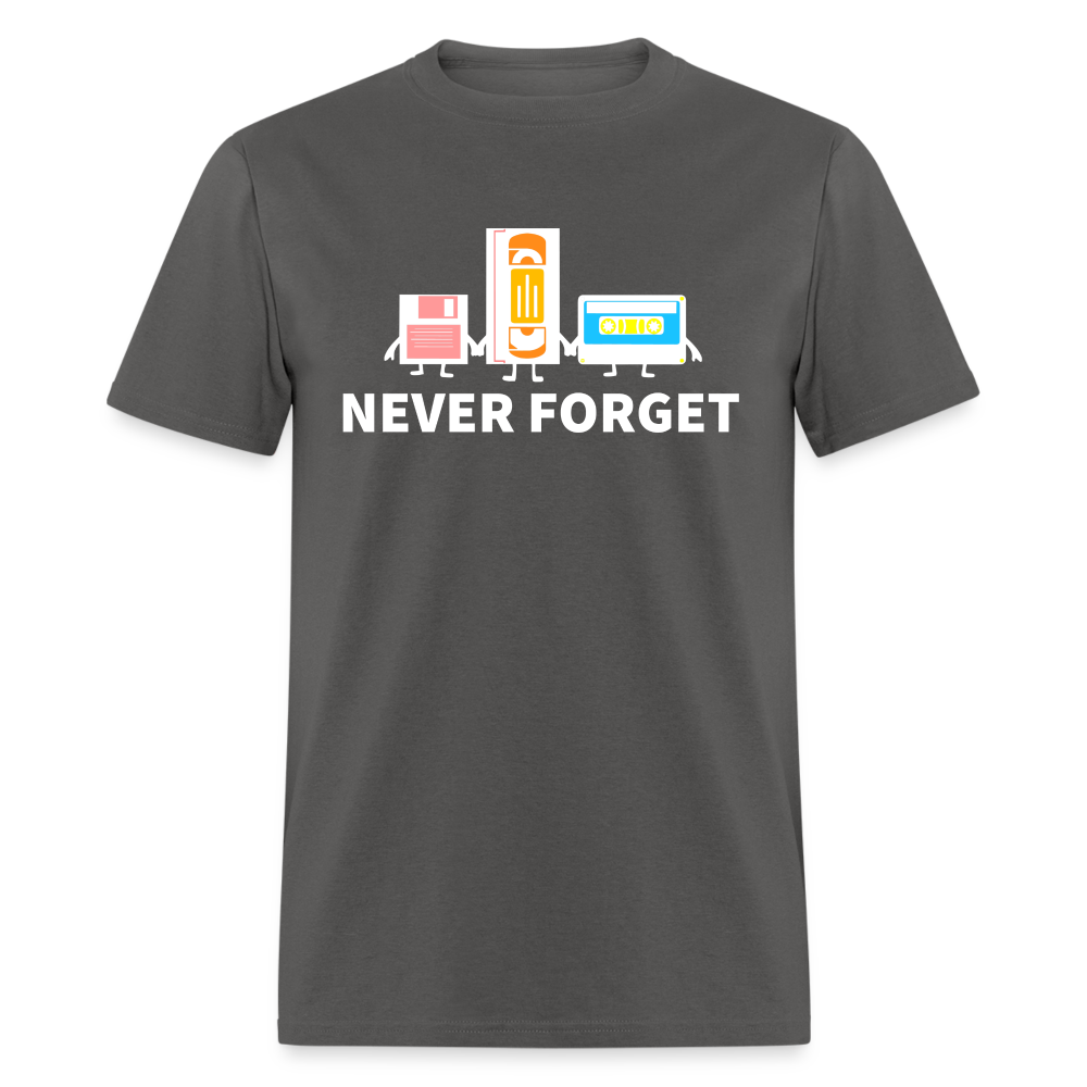 Never Forget Retro Classic T-Shirt - charcoal