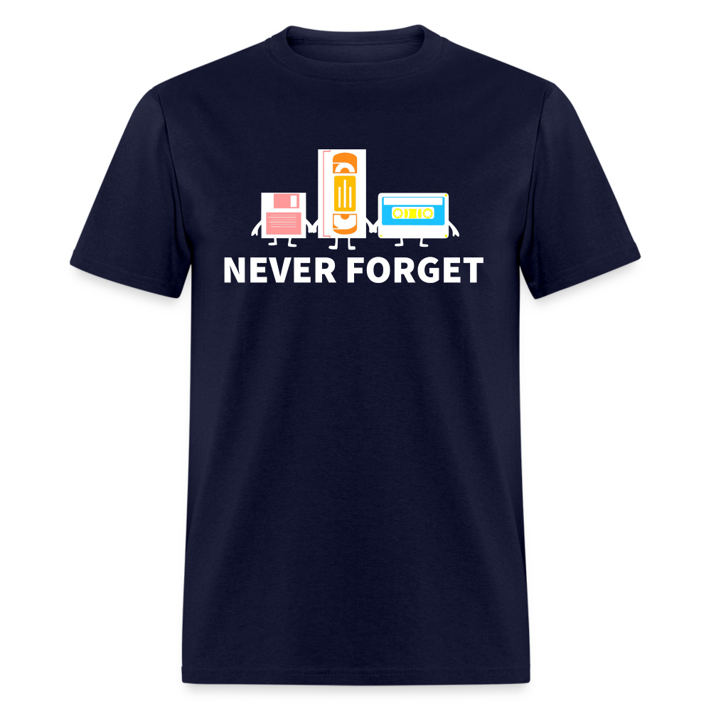 Never Forget Retro Classic T-Shirt - navy