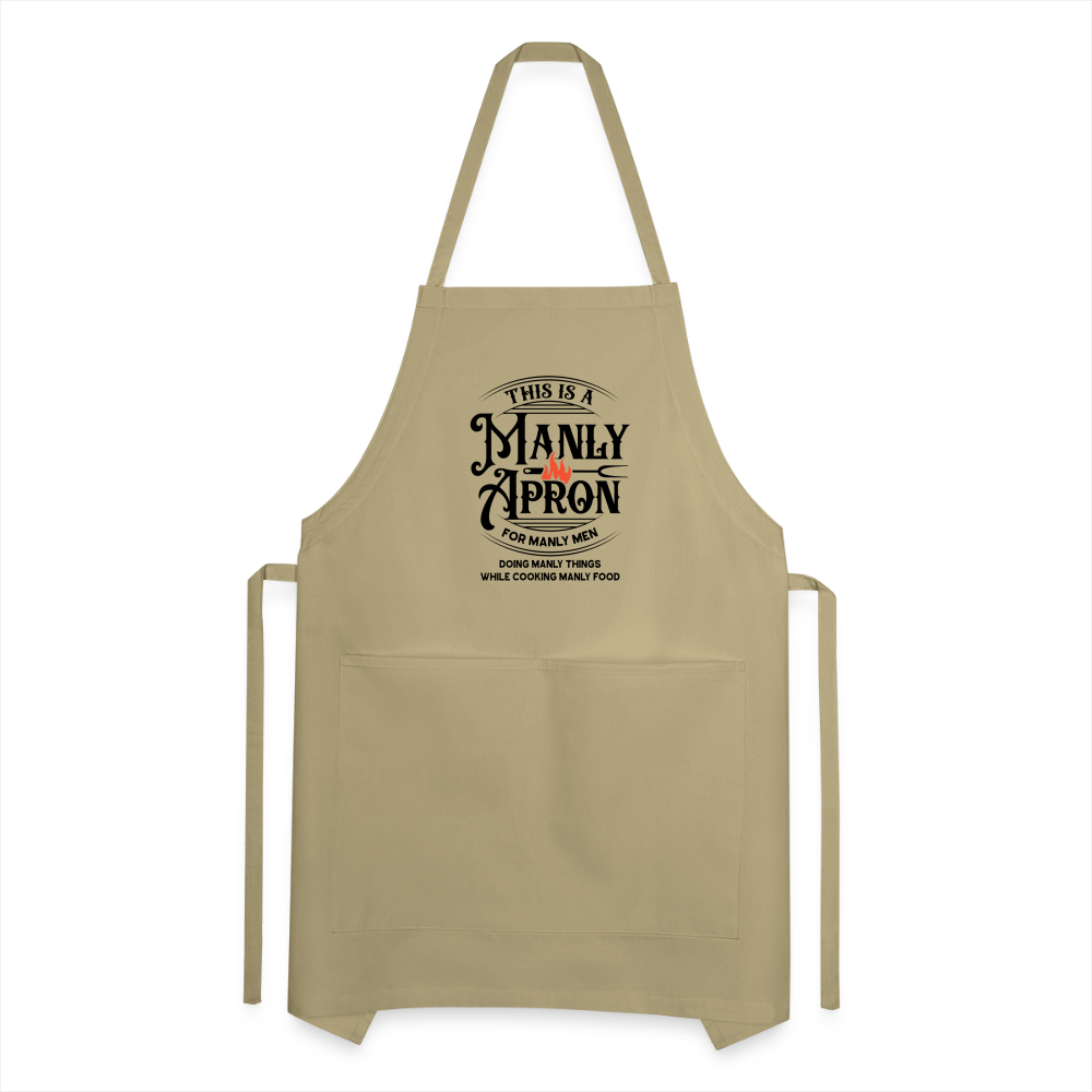 This is A Manly Apron Adjustable Apron - khaki