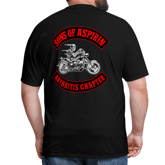 Sons of Aspirin Motorcycle Bikers Club (Back Print) Classic T-Shirt - black