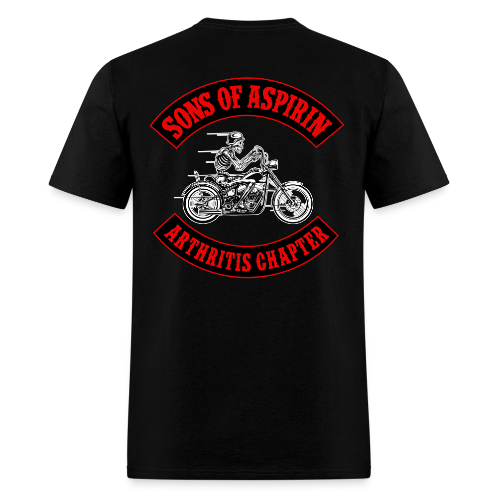 Sons of Aspirin Motorcycle Bikers Club (Back Print) Classic T-Shirt - black