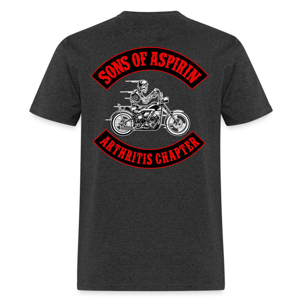 Sons of Aspirin Motorcycle Bikers Club (Back Print) Classic T-Shirt - heather black