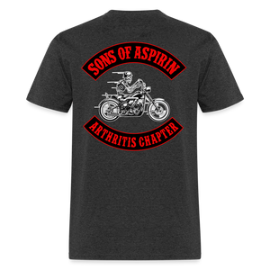 Sons of Aspirin Motorcycle Bikers Club (Back Print) Classic T-Shirt - heather black