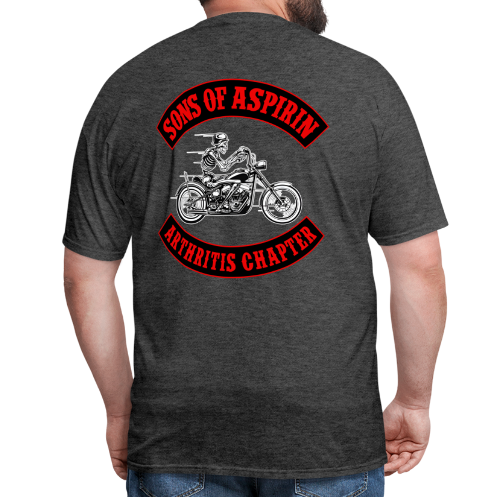 Sons of Aspirin Motorcycle Bikers Club (Back Print) Classic T-Shirt - heather black