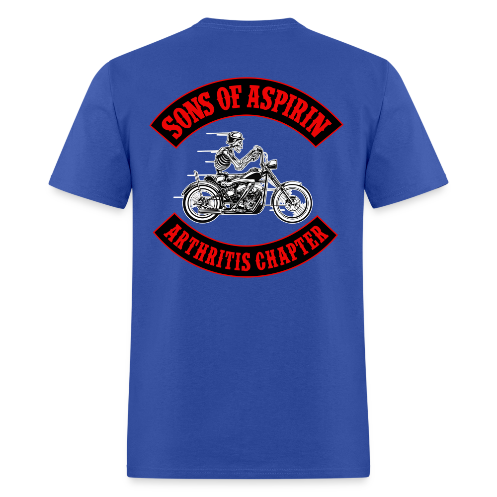 Sons of Aspirin Motorcycle Bikers Club (Back Print) Classic T-Shirt - royal blue