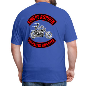 Sons of Aspirin Motorcycle Bikers Club (Back Print) Classic T-Shirt - royal blue