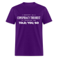 I Identify as a Conspiracy Theorist Men's Classic T-Shirt - purple