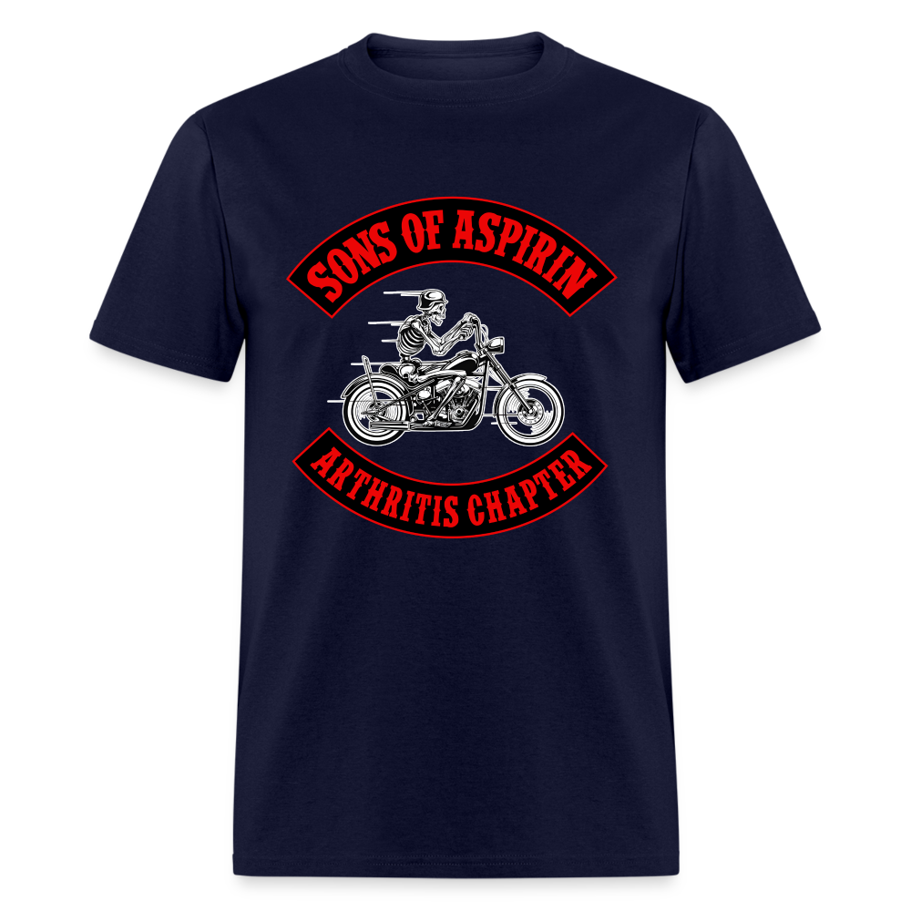 Sons of Aspirin Motorcycle Bikers Club Men's Classic T-Shirt - navy