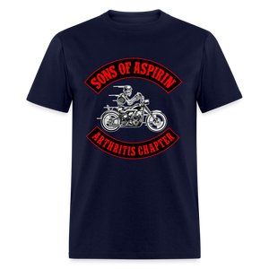 Sons of Aspirin Motorcycle Bikers Club Men's Classic T-Shirt - navy