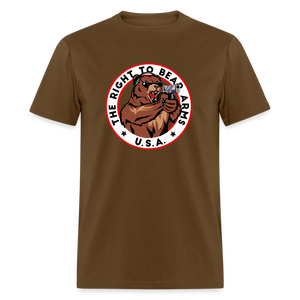 Right to Bear Arms 2nd Amendment USA Classic T-Shirt - brown