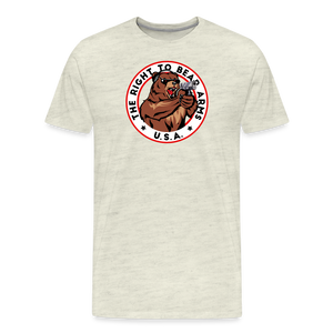 Right to Bear Arms 2nd Amendment Men's Premium T-Shirt - heather oatmeal