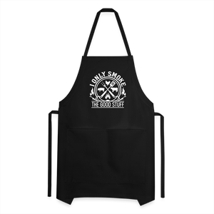 I Only Smoke The Good Stuff Men's Adjustable Apron - black