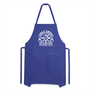 I Only Smoke The Good Stuff Men's Adjustable Apron - royal blue