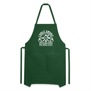 I Only Smoke The Good Stuff Men's Adjustable Apron - forest green