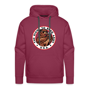 The Right To Bear Arms - USA Men’s Premium Hoodie - burgundy