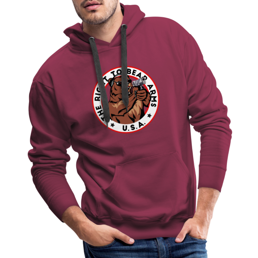 The Right To Bear Arms - USA Men’s Premium Hoodie - burgundy