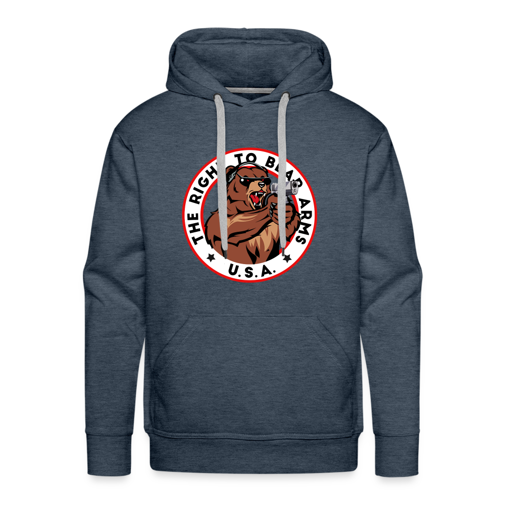 The Right To Bear Arms - USA Men’s Premium Hoodie - heather denim