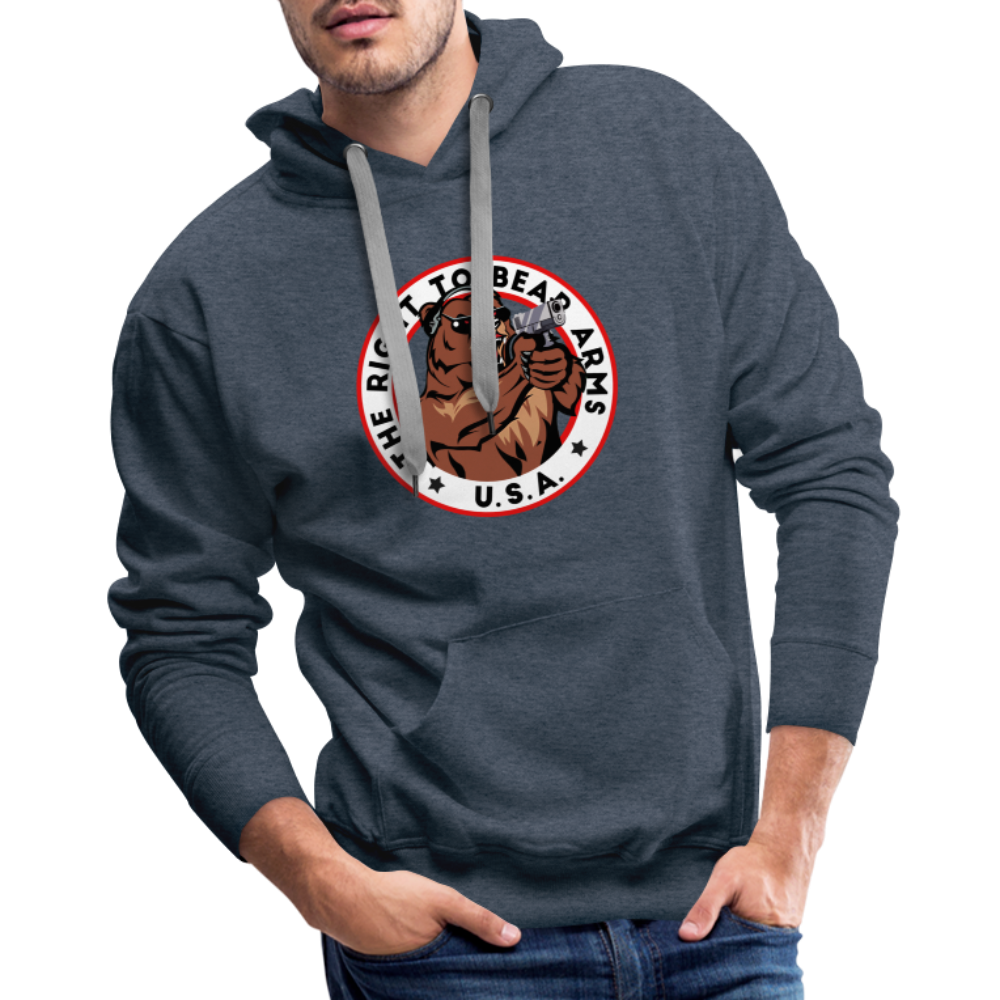 The Right To Bear Arms - USA Men’s Premium Hoodie - heather denim