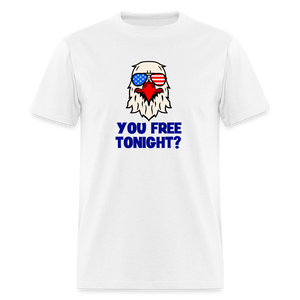 You free tonight? Patriotic Men's Classic T-Shirt - white