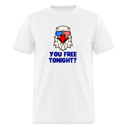 You free tonight? Patriotic Men's Classic T-Shirt - white