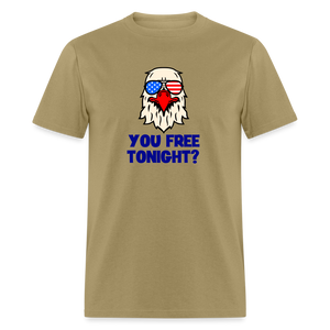 You free tonight? Patriotic Men's Classic T-Shirt - khaki