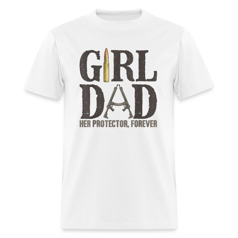 Girl Dad - Her Protector, Forever Classic T-Shirt - white