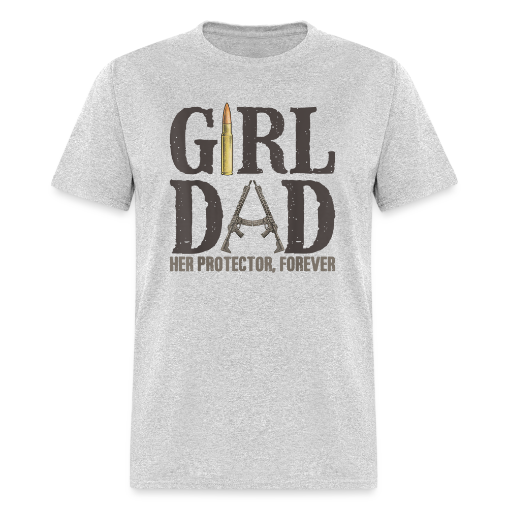 Girl Dad - Her Protector, Forever Classic T-Shirt - heather gray