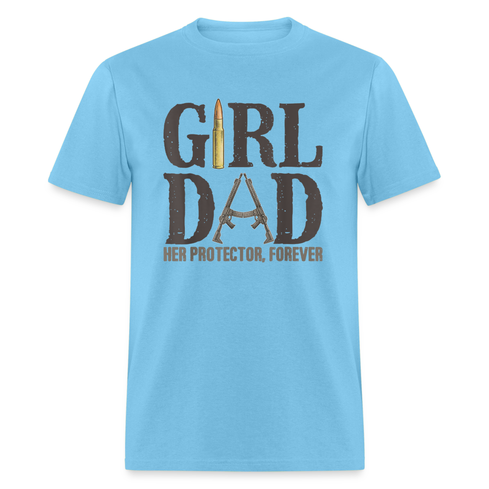 Girl Dad - Her Protector, Forever Classic T-Shirt - aquatic blue