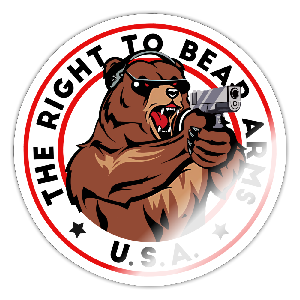 The Right To Bear Arms Sticker - white glossy