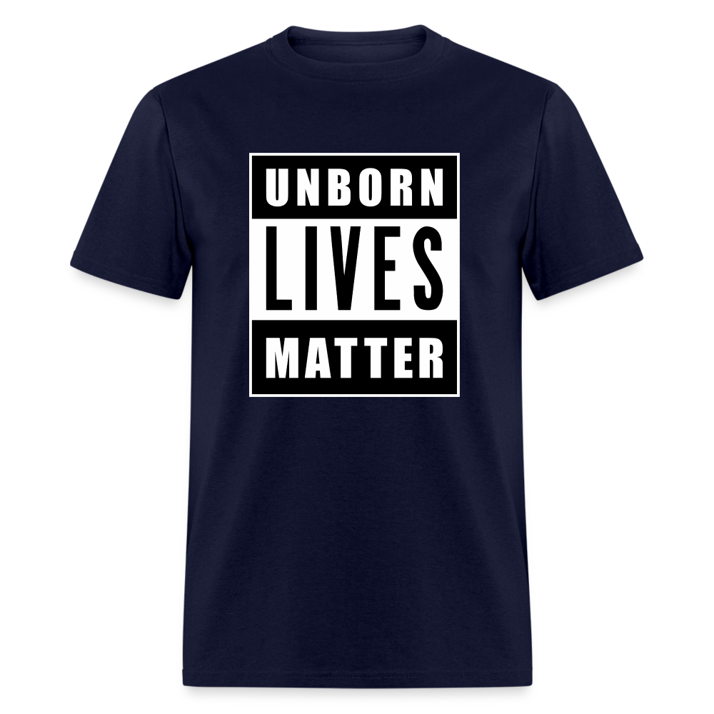 Unborn Lives Matter Classic T-Shirt - navy