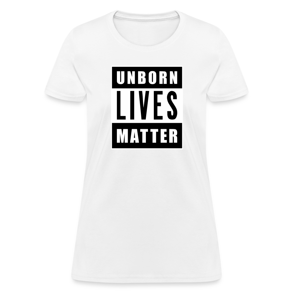 Unborn Lives Matter Women's T-Shirt - white