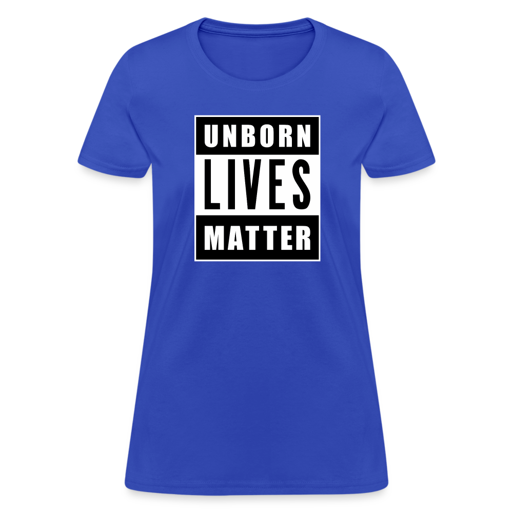 Unborn Lives Matter Women's T-Shirt - royal blue