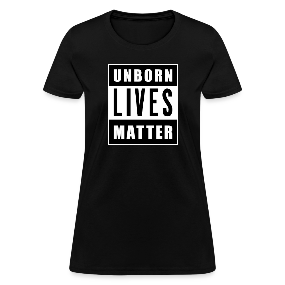 Unborn Lives Matter Women's T-Shirt - black