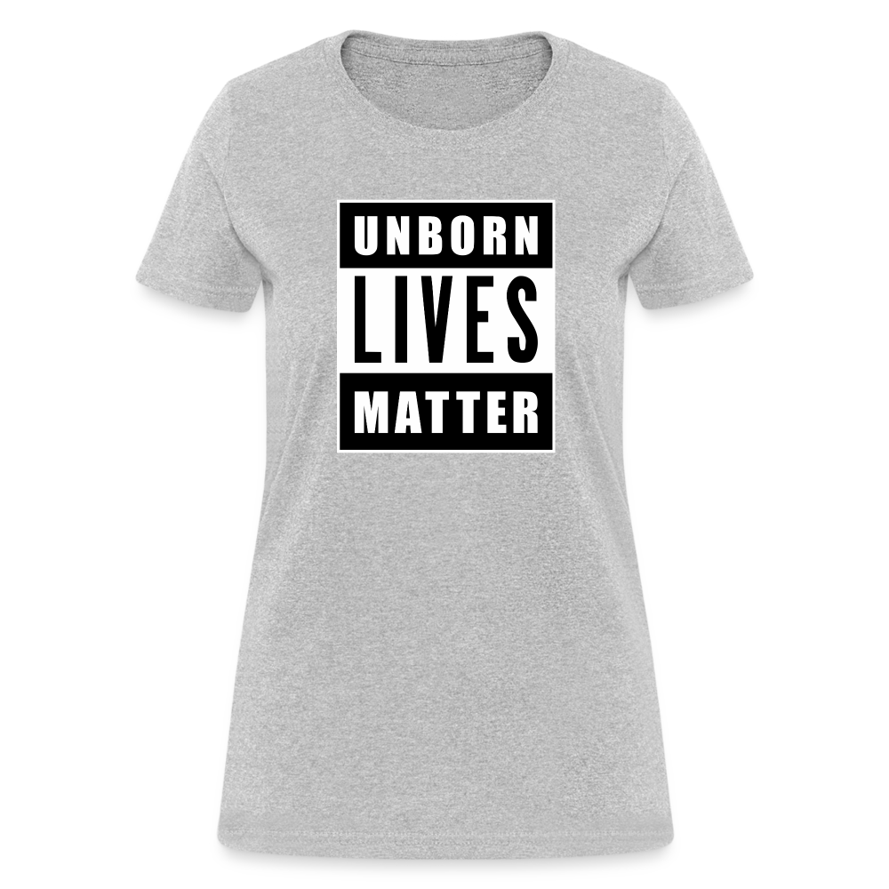 Unborn Lives Matter Women's T-Shirt - heather gray