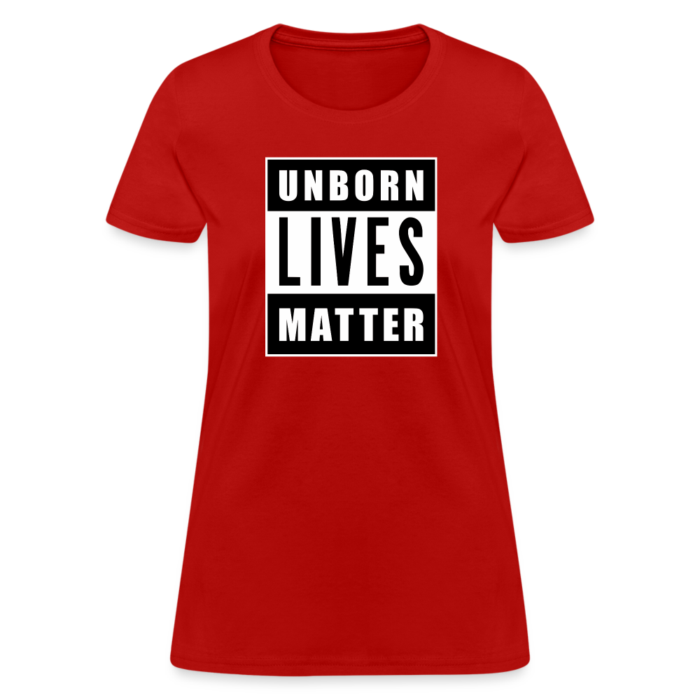 Unborn Lives Matter Women's T-Shirt - red