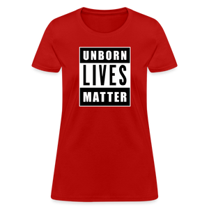 Unborn Lives Matter Women's T-Shirt - red