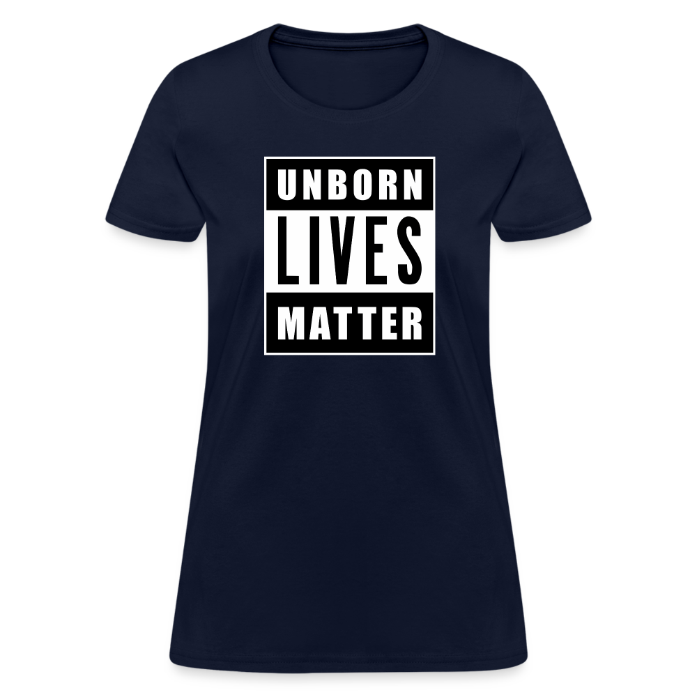 Unborn Lives Matter Women's T-Shirt - navy