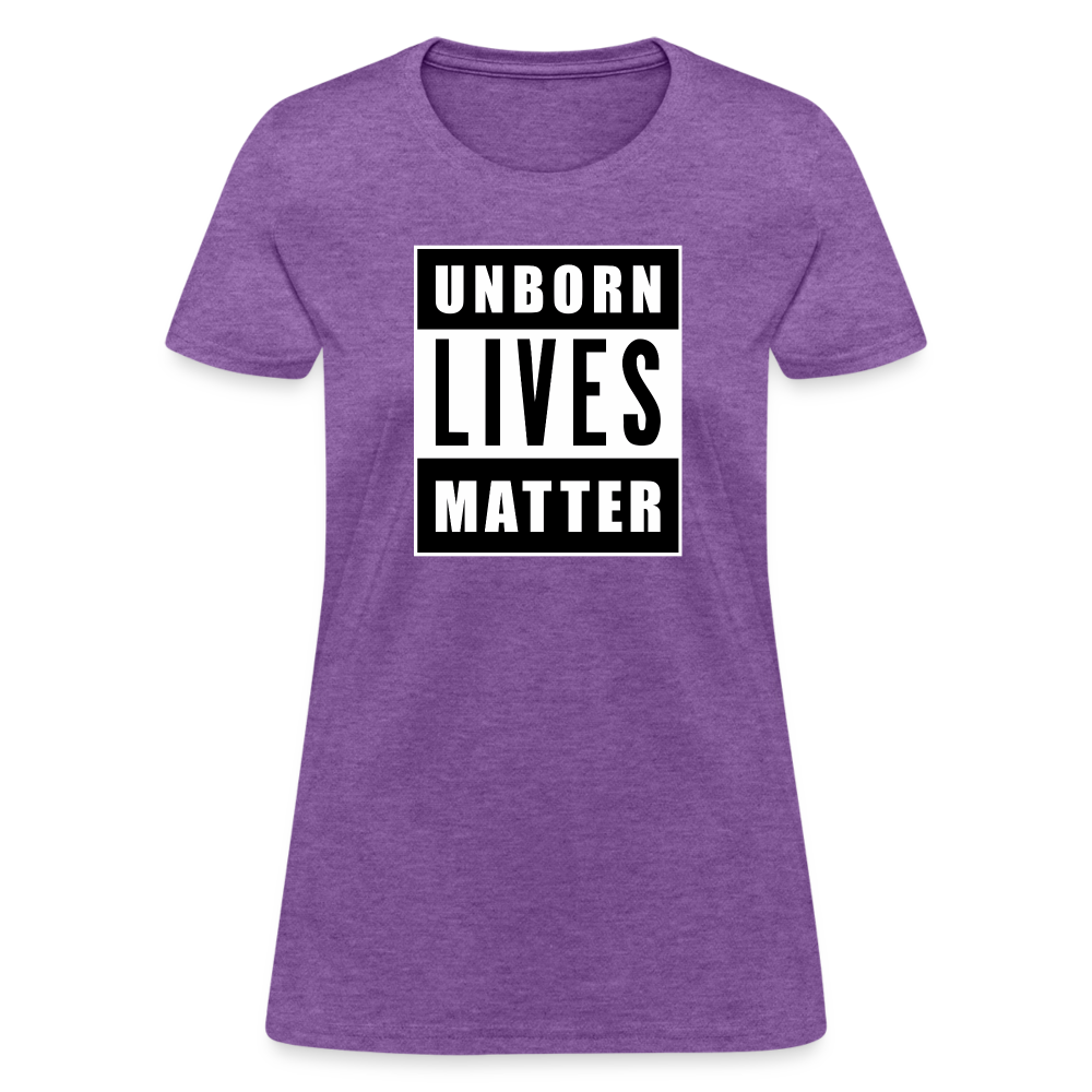 Unborn Lives Matter Women's T-Shirt - purple heather