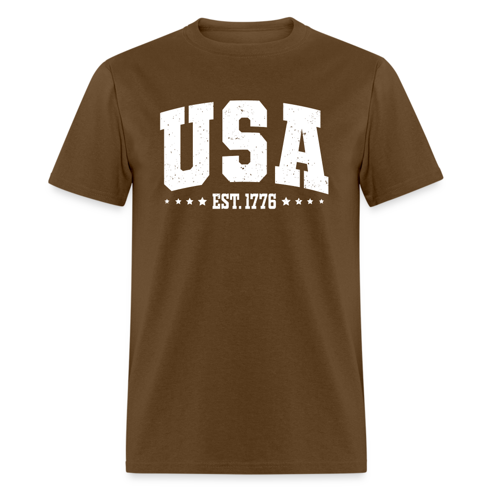 Retro USA Est 1776  Classic T-Shirt - brown