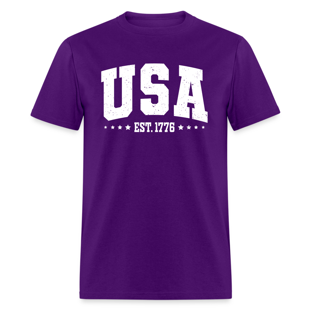 Retro USA Est 1776  Classic T-Shirt - purple