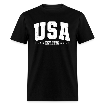 Retro USA Est 1776  Classic T-Shirt - black