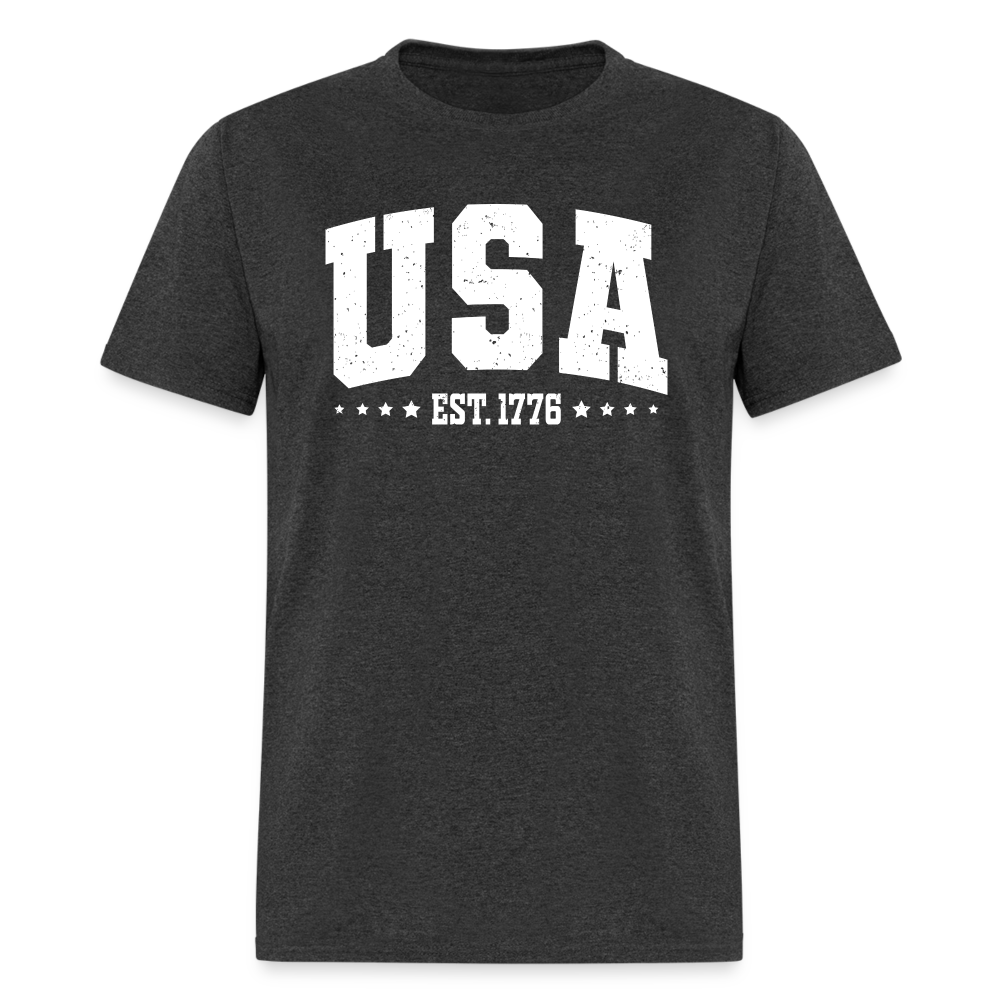 Retro USA Est 1776  Classic T-Shirt - heather black