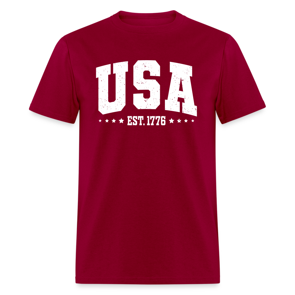 Retro USA Est 1776  Classic T-Shirt - dark red